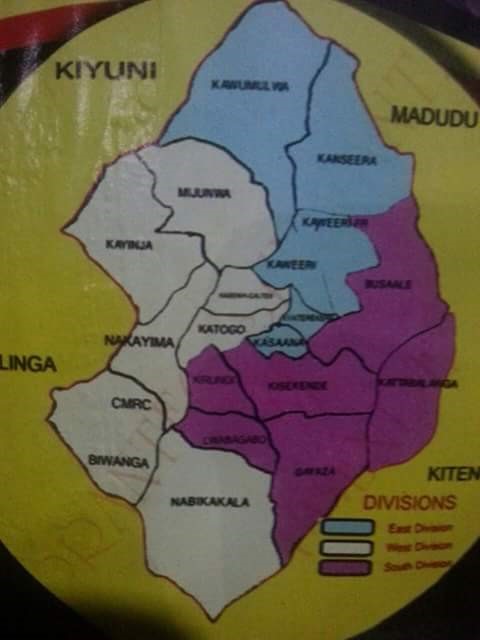 MAP OF MUBENDE MUNICIPAL COUNCIL